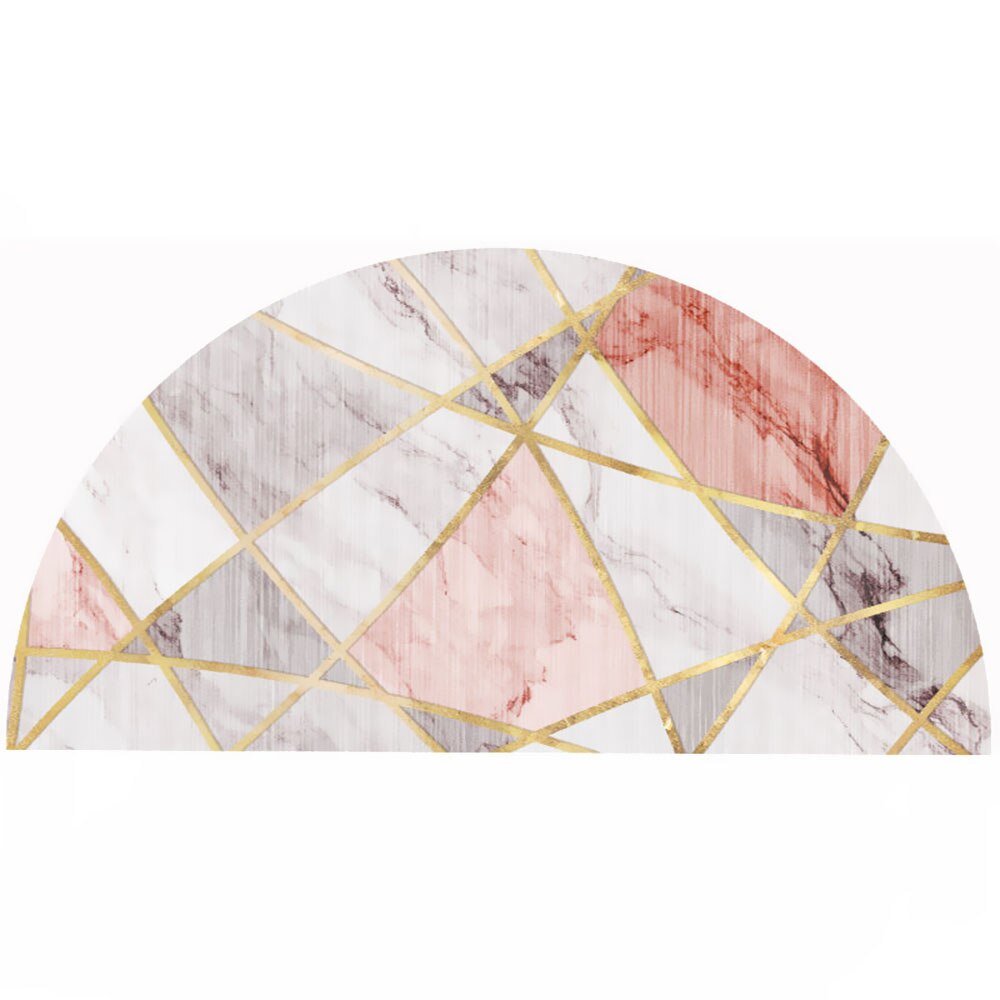 Abstract Art Inspired Half-Round Rug