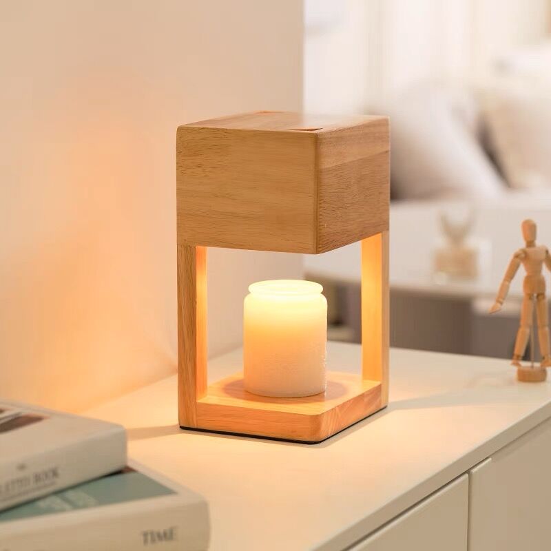 Solid Wood Dimmable LED Candle Warmer