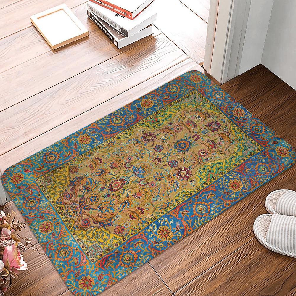 Bohemian Style Mandala Printed Floor Mat