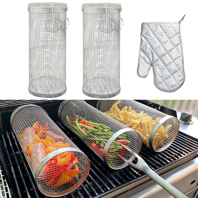 Rolling Barbeque Baskets
