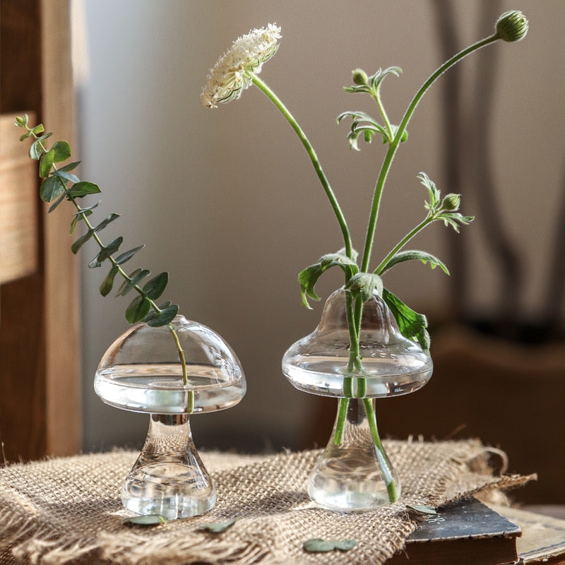 Glass Mushroom Vases